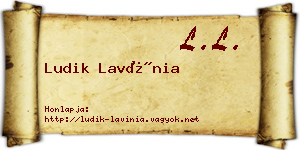 Ludik Lavínia névjegykártya